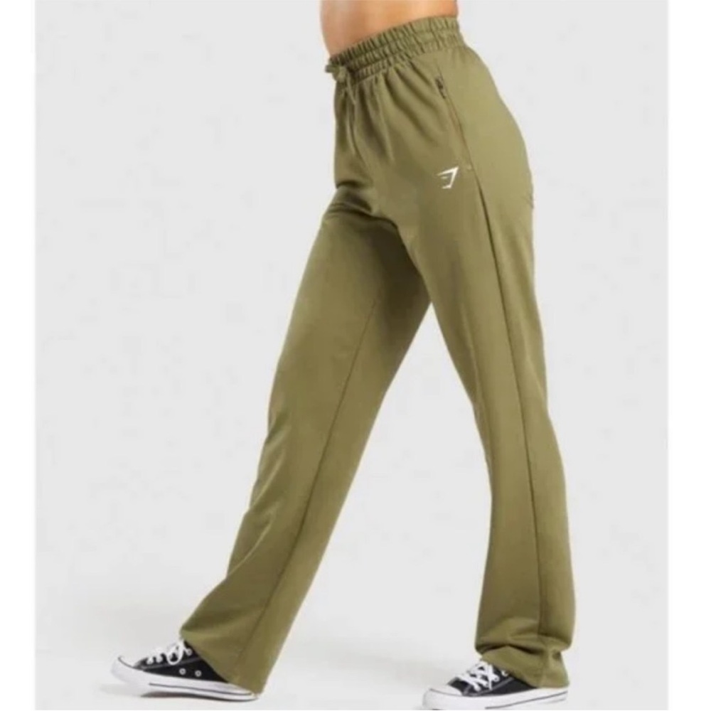Gymshark army green training straight leg sweatpants size XS track pants - Picture 5 of 6